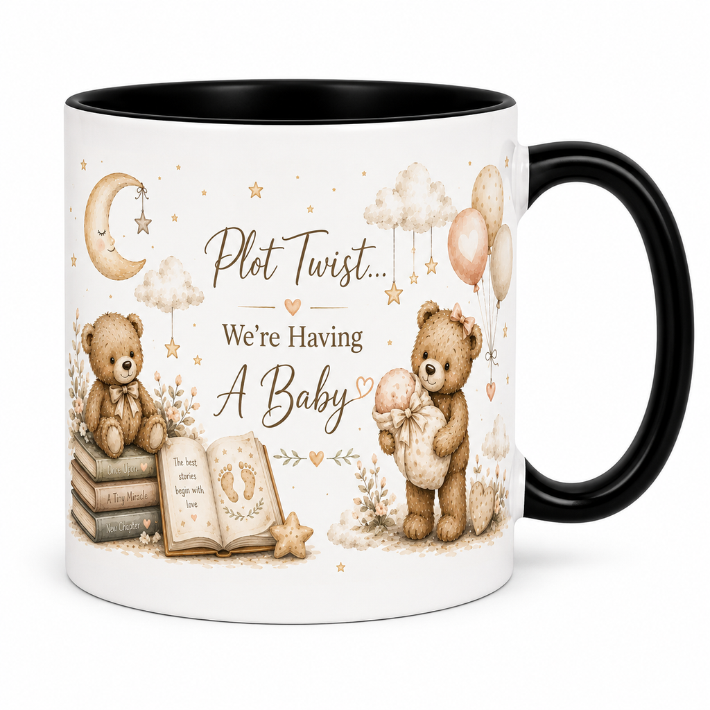 Plot Twist! Baby Arriving Soon – Magic Reveal Mug