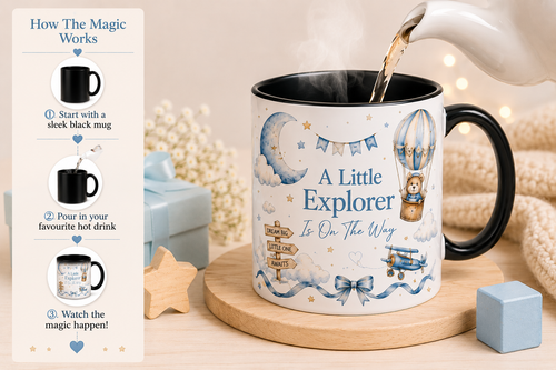 A Little Explorer – Baby Boy Magic Reveal Mug