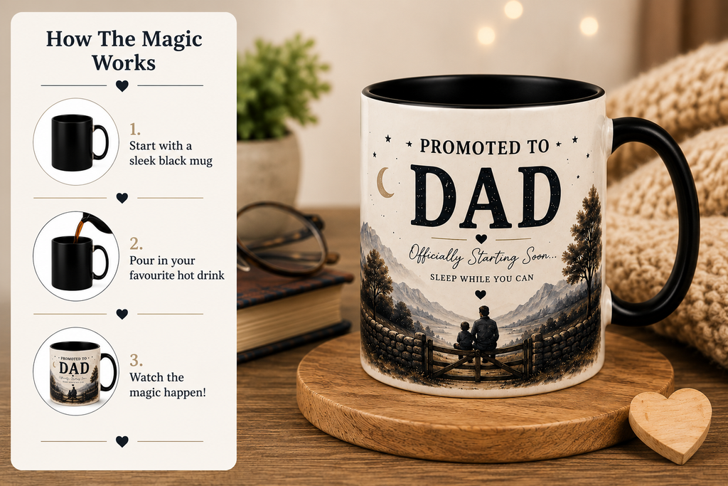 Promoted To Dad – Magic Reveal Mug
