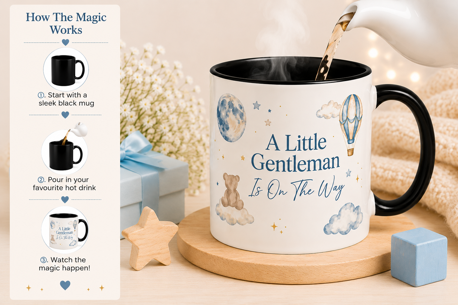 A Little Gentleman – Baby Boy Magic Reveal Mug